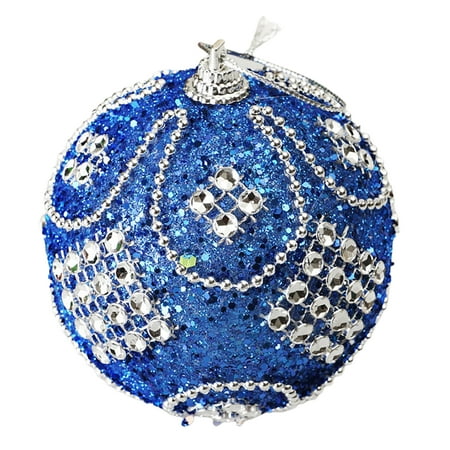 

MGStore Anti-deformed Christmas Balls Pendants with Rhinestone Polystyrene Styrofoam Holiday Gift Festival Balls Pendants Party Supplies