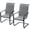 Gray-CSpring, variant on Kozyard 2Packs C-Spring Patio Dining Chair High Back Outdoor Chairs Textilene Fabric and Wrought Iron Frame for Backyard Lawn Deck Poolside (NavyBlue)