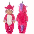 thumbnail image 2 of NEW Winter plush one-piece clothes for 43cm born Baby doll unicorn clothes dress doll head band for 18 inch doll accessories heqiyong LED, 2 of 2