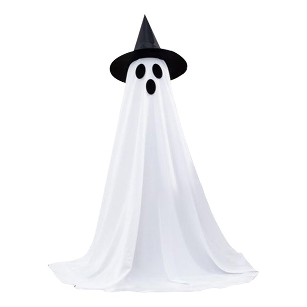 Spooky Ghost Decor 1/2 Halloween Con Control Remoto Iluminado Y Luces Cadena (G)
