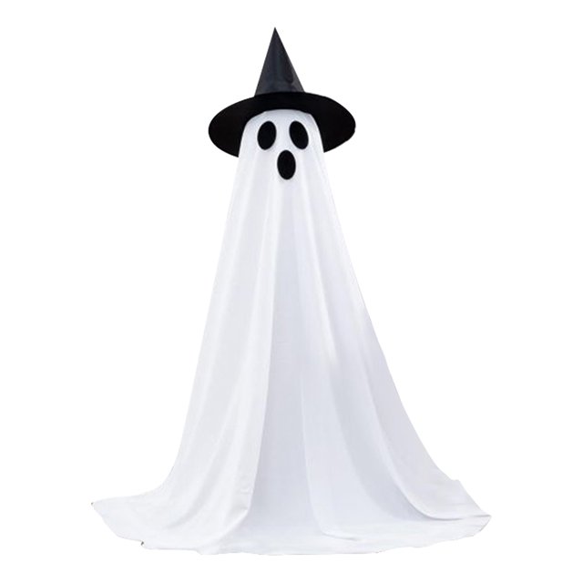 Spooky Ghost Decor 1/2 Halloween Con Control Remoto Iluminado Y Luces Cadena (G)
