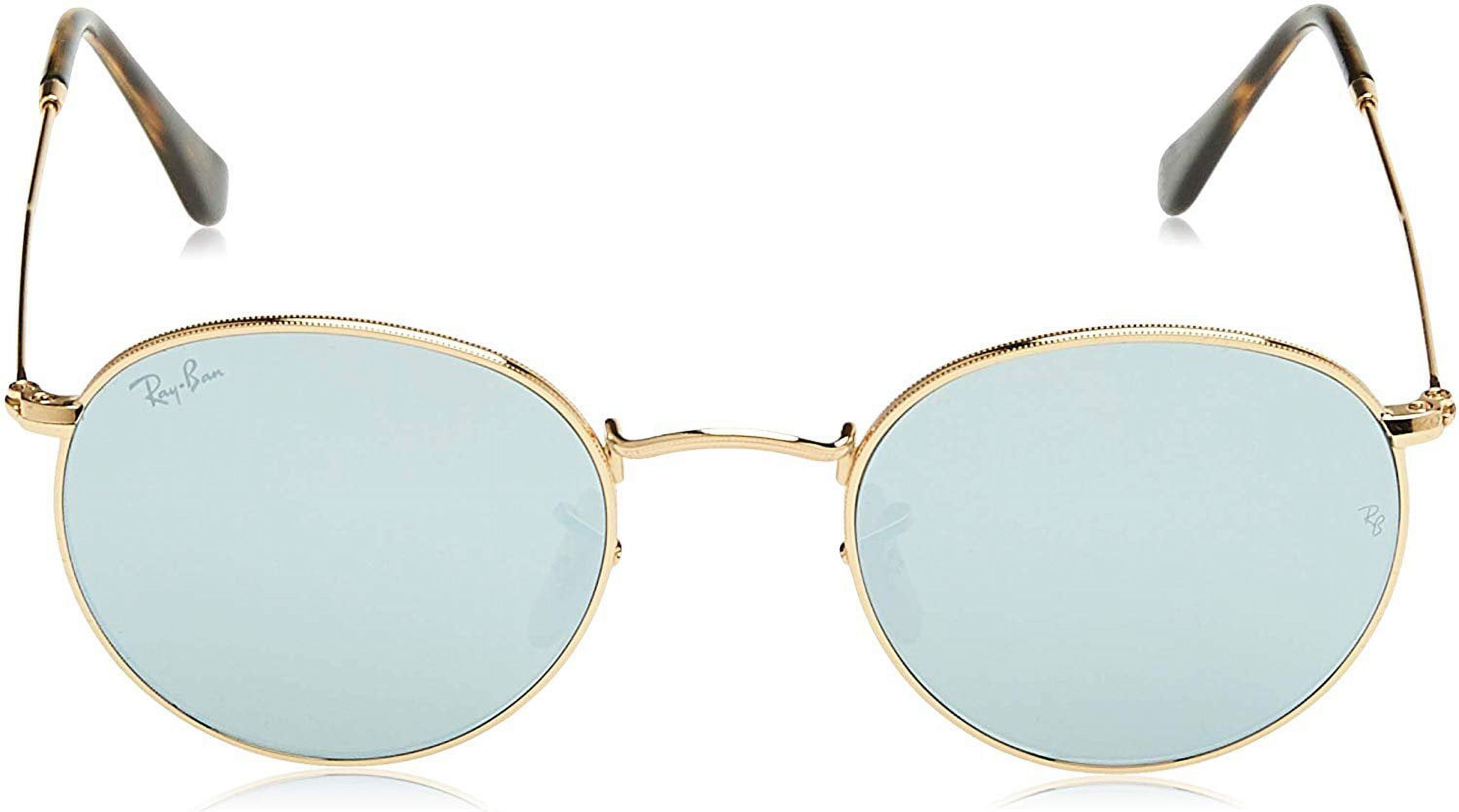 Ray-Ban RB3347 Silver Round Flash Lens Sunglasses Ray-Ban Sunglasses RB3447 Round Metal Silver Frame Flash  main image 4
