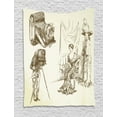 thumbnail image 1 of Vintage Woman Tapestry, Two Women Posing in Front of a Nostalgic Camera for Taking Photographs, Wall Hanging for Bedroom Living Room Dorm Decor, 60W X 80L Inches, Beige and Sepia, by Ambesonne, 1 of 2