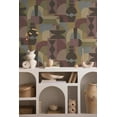 thumbnail image 2 of Maroon & Beige Middle Eastern Inspired Geometric Wallpaper R8417, 2 of 4