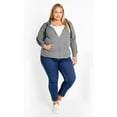 thumbnail image 2 of Avenue Women's Plus Size Side Stripe Zip Hoodie, 2 of 2