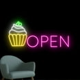 thumbnail image 3 of Handmadetneonsign Open Cupcake Neon Sign, Cupcake Wall Art Decor, Bakery Neon Sign, Cupcake Wall Decor, 3 of 5