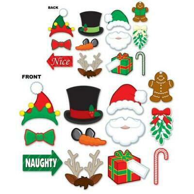 Tinksky Christmas Party Photo Booth Props Creative Happy Christmas Pose Sign Kit for Party Decoration 39Pcs 