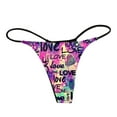 thumbnail image 5 of Tiqkatyck Thongs for Women, Clearance, Valentines Day Alluring Thong Panties Womens Low Rise Lace Panties Comfy Thongs , Womens Underwear, Women Alluring G String Thongs Purple, 5 of 5