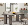 thumbnail image 1 of Tribesigns 71" Large Dining Table for 6 to 8 People, Farmhouse Style Dinner Table, Rectangular Dining Table for Kitchen, Grey, 1 of 7