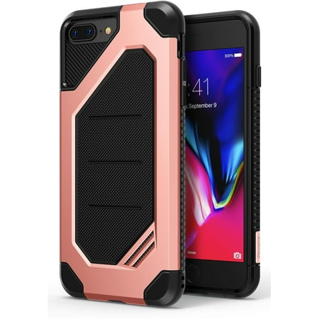 Ringke Max Case Compatible with iPhone 7 Plus, Advanced Dual Layer Heavy Duty Protection Cover - Rose Gold