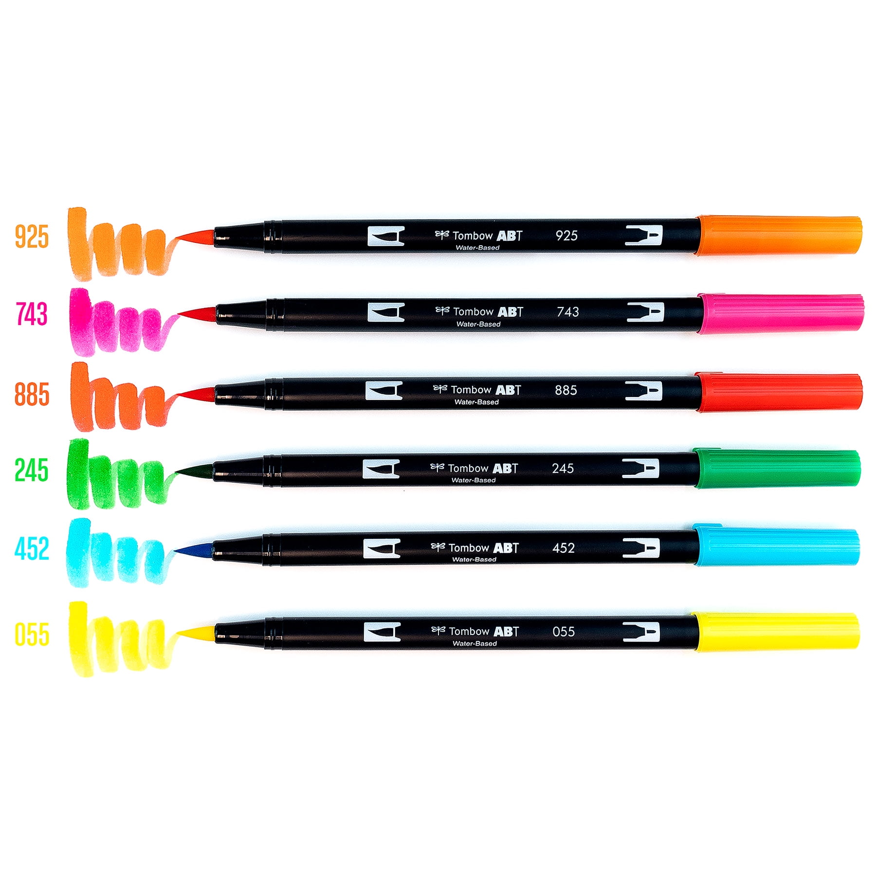 Tombow Brush Pen Set Candy Pastel Primary Ocean Tombow Duel Brush Pen 6  Pack 