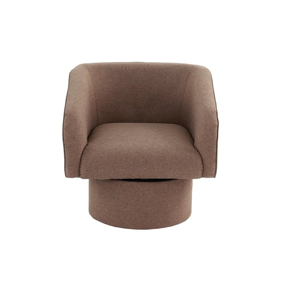 Newboti Furniture Classic Light Coffee Fabric Swivel Accent Chair Upholstered Living Room 1pc Cushion Chair 79088