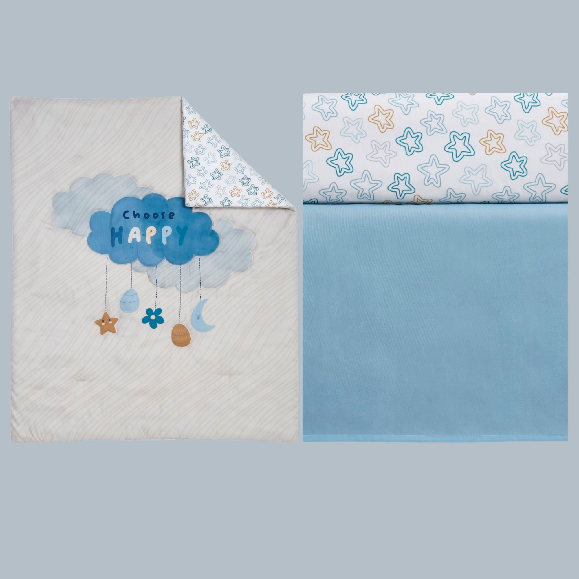 Oxford Baby Shining Stars (3 Pc Crib Nursery Bedding Set)