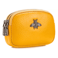 thumbnail image 1 of Monedero Mujeres Tarjetas Cartera Cuero 2 Bolsillo Billetera Amarillo, 1 of 4