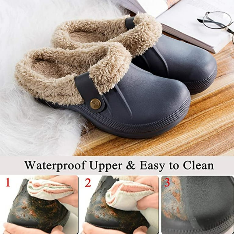 How to clean fur lined slippers sale