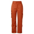 thumbnail image 2 of Vedolay Women&nbsp;Pants&nbsp;Dressy&nbsp;Casual Women's high Waist Leisure Casual Pants for Woman Bohemian Beach Pants,Orange S, 2 of 4