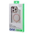 thumbnail image 1 of onn MagSafe Compatible Soft Shell Bumper Phone Case for iPhone 16 Pro Max, Clear & Pink, 1 of 5
