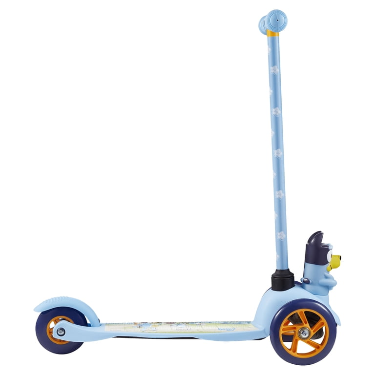 Patinete Bluey Tilt N Turn Con Luces Y Ruedas Que Brillan | Ideal Para Niños Hasta 20 Kg, Manillar Ajustable Y Freno Trasero