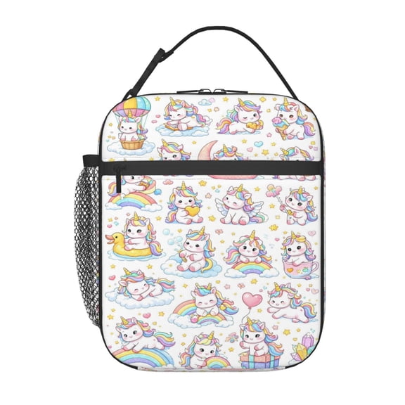 Fantasy Unicorn Art Lunch Bag Portable Thermal Lunch Box for Men and Women