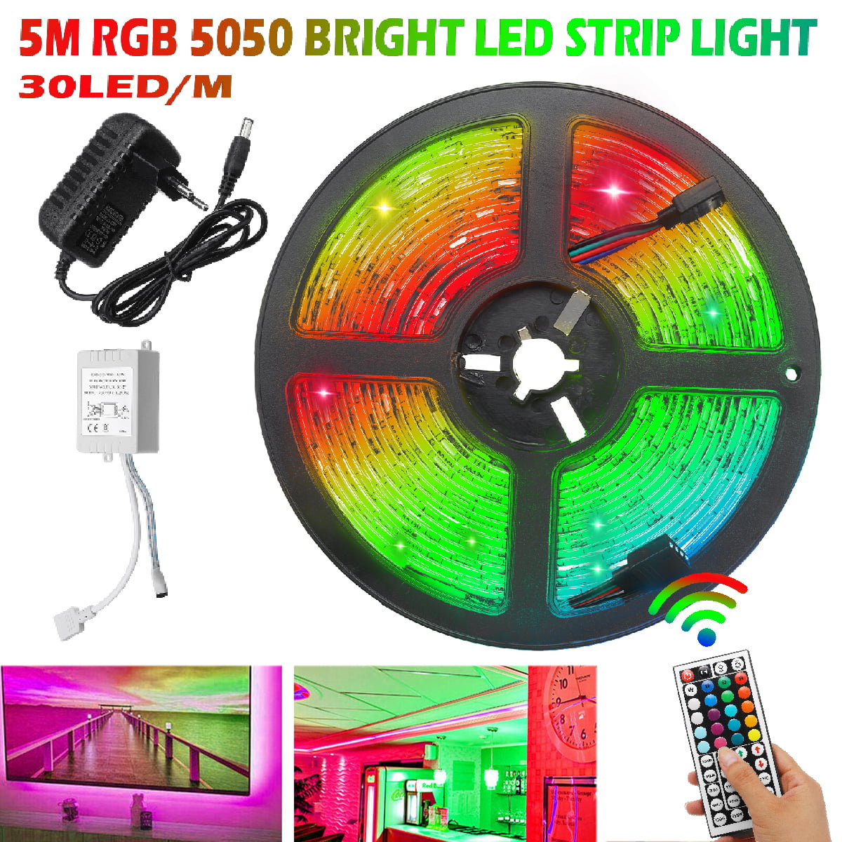 2835 LED Strip Light 5050 SMD RGB 30Leds/m Waterproof WIFI IR Controller DC12V 