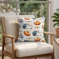thumbnail image 4 of Pillow Covers 18x18 Set of 2, Fall Pumpkin Square Throw Pillow Covers for Couch/Sofa/Living Room, Thanksgiving Autumn Daisy Rustic Leaves Beige Decorative Soft Pillowcases for Couch Throw Pillows, 4 of 9