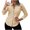 Khaki, variant on Women's Check Button Down Shirt, Collared Long Sleeve Blouse for Casual Workwear and Everyday Layering