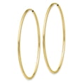 thumbnail image 2 of 10K Yellow Gold Earring Endless Women'S 42 mm Polished Tube Hoop Earrings, 2 of 3