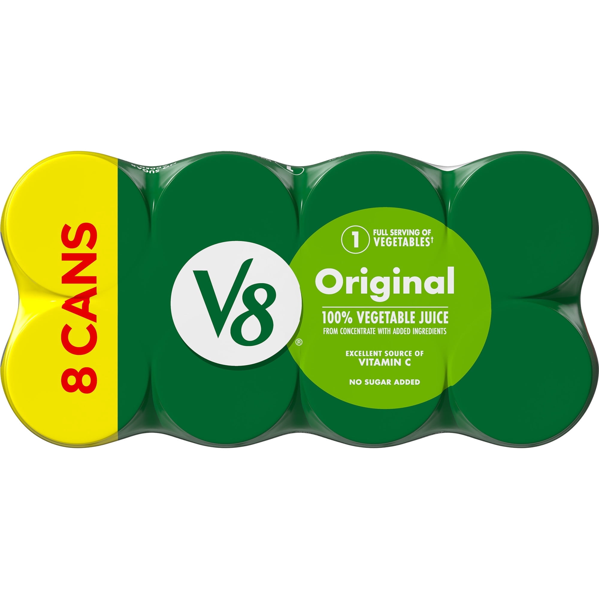 (2 pack) V8 Original 100% Vegetable Juice, 5.5 fl oz Can, 8 Count