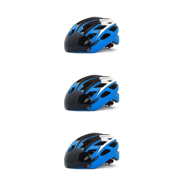 Casco de bicicleta de montaña Soidarity ligero y portátil Azul y blanco Tamaño libre