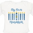 thumbnail image 4 of Inktastic 1st Hanukkah Candles Boys or Girls Long Sleeve Baby Bodysuit, 4 of 5