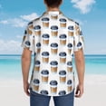 thumbnail image 5 of Haiem Coffee To Go Pattern Printed Hawaiian Shirt for Men - Men’s Casual Beach Summer Shirts - Stretch Fabric with Modern Fit-Small, 5 of 7