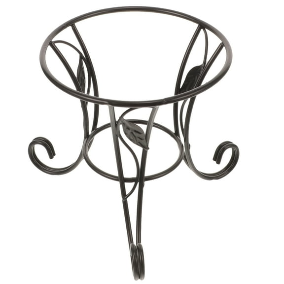 FRCOLOR Outdoor Gazing Ball Stand Black for Friends Home Decoration 1Pack