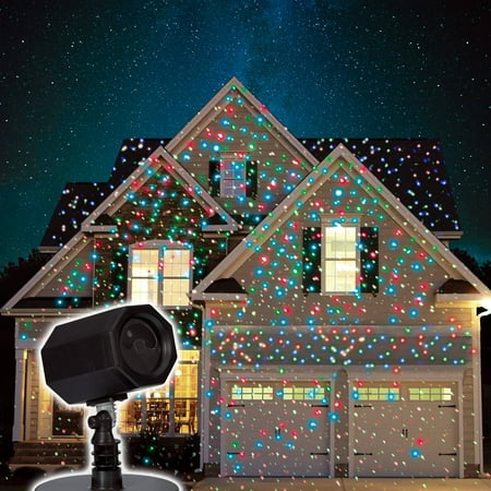 Christmas Animated Stars Laser Light with Timer and Memory, Red/Blue/Green
