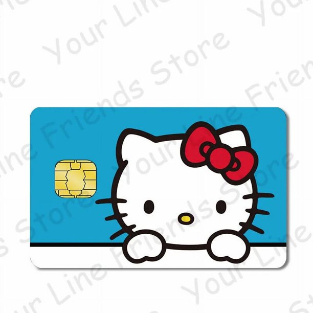 Hello Kittys-pegatina de tarjeta de débito y crédito, Kawaii pegatina de Sanrios, My Melody Poker, pegatinas impermeables de dibujos animados, Chip grande y pequeño