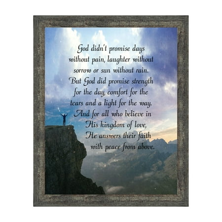 God Didn't Promise Days without Pain, Encouragement gifts for Women, Gift for Cancer Patients, Chemo Patient Gifts, Cheer Up Gifts, Uplifting Gifts, God's Promises, 2125BW