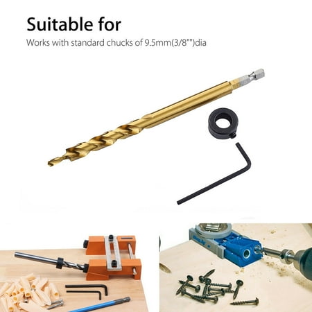 

YFKFYTG Clearance Sales Today Deals Prime Tools Pocket Hole Step Drill Woodworking Joinery for Wood Drilling Tool 3/8inch C