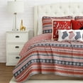 thumbnail image 3 of Southshore Fine Living, Inc. Christmas 6-Piece Oversized Quilt Set, Cozy Cottage, Full/Queen, 3 of 9