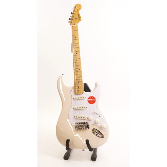 Pre-Owned Squier Classic Vibe '50s Stratocaster 25.5 in Electric Guitar, White Blonde with Tremolo Bridge