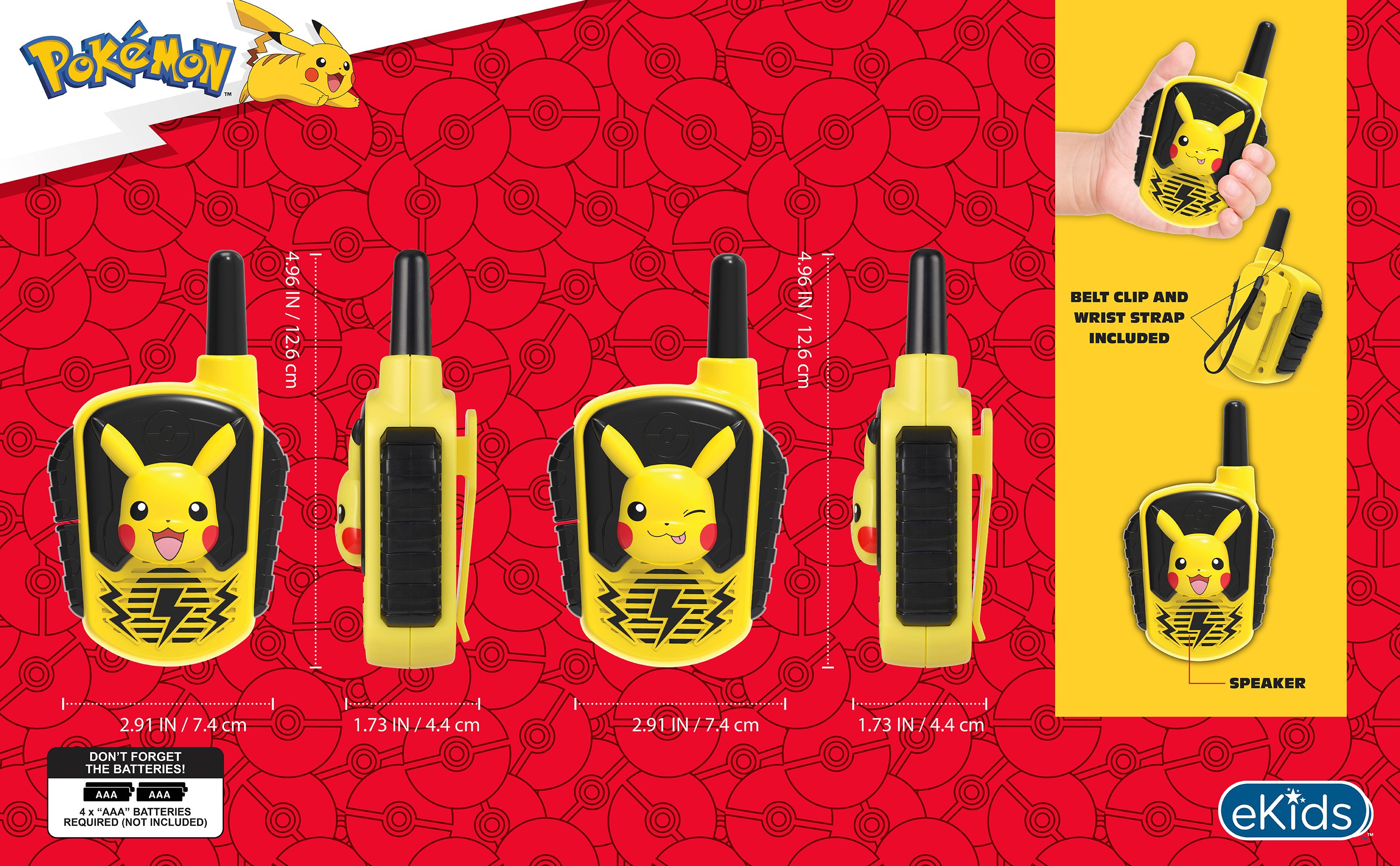 eKids Pokemon Pikachu Walkie Talkies for Kids photo 5