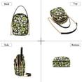 thumbnail image 3 of FORMRS Crossbody Bag for Women Quilted Travel Shoulder Cell Phone Purse with Chain Strap Handbag, Green Flower Pattern, 3 of 7