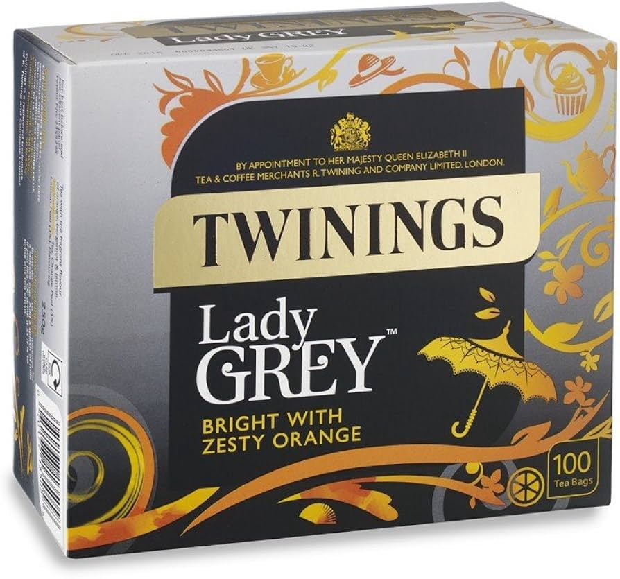 Twinings Lady Grey Tea Bags 80 Pack 200g, Imported from Britain