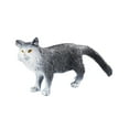 thumbnail image 4 of Simulation Animaux Figures Artisanat Simulation Chat Enfants Jouent Décoration de la Maison Bureau Gris, 4 of 9