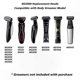 thumbnail image 4 of Replacement Brush Heads 3-Pack for Efficient Grooming, Fits BG2000 Series and BG5025 BG7030 Models, 4 of 5