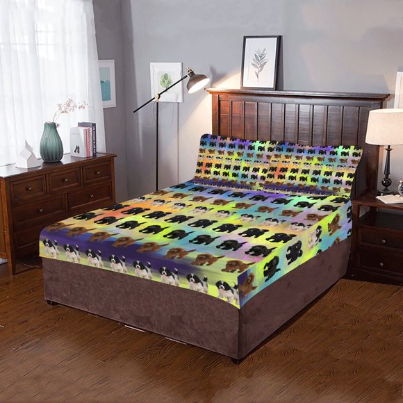 Paradise Wave Newfoundland Dogs 3-Piece Bedding Set