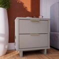 thumbnail image 2 of Manhattan Comfort Granville Engineered Wood Nightstand 2.0 in Light Gray, 2 of 11