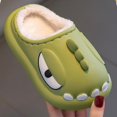 thumbnail image 5 of Otqutp Toddler Girls Boys Cute Dinosaur Slippers Kids Unisex Cartoon Animal Plush Fuzzy Soft Waterproof Household Shoes, 5 of 8
