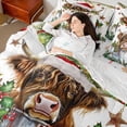 thumbnail image 4 of Homewish Teens Farmhouse Animal Highland Cow Twin Bedding Sets 7-Piece,Merry Christmas Bedding Comforter Set Microfiber,Xmas Festival Breathable Sheet Sets,Breathable Home Decor,Reversible, 4 of 8