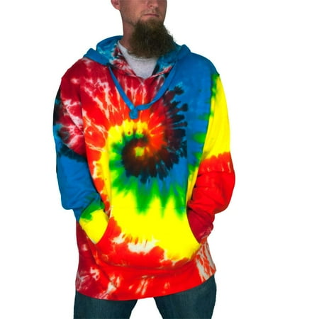 Tie Dye Mens V Neck Hoodie Walmart