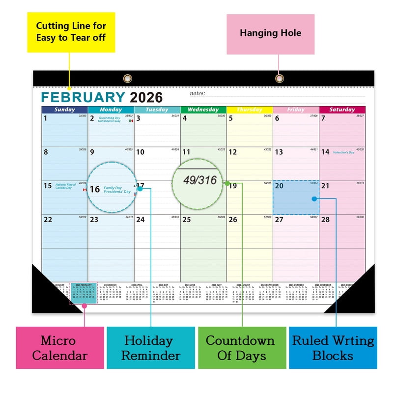 Desk Calendar 2026-2027 Large 22" x17", Wall Calendar from January 2026 - June 2027, Office Supplies Desktop Monthly Calendar for Home Classroom & Office or Teacher Gifts