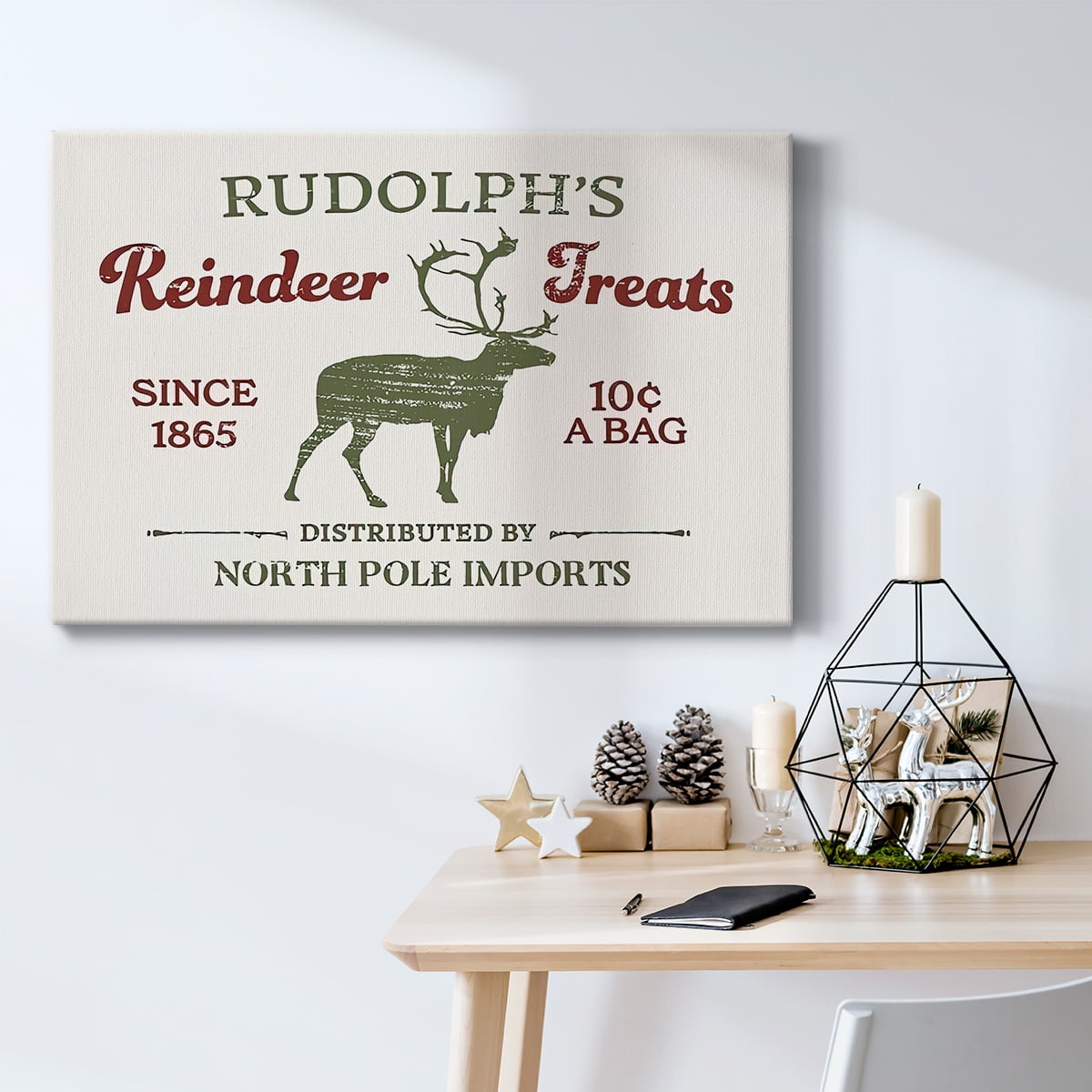 Christmas Farm Sign IV- Gallery Wrapped Canvas